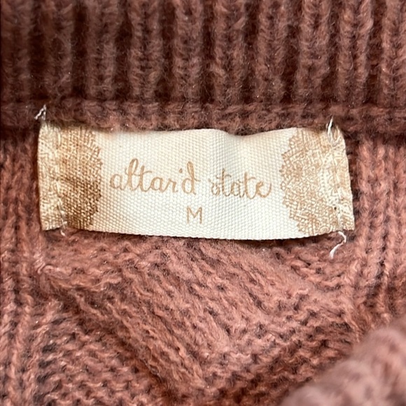 Altar'd State Pink Cable Knit Sweater - Picture 7 of 8